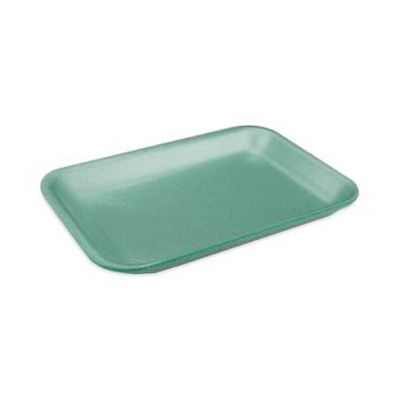 Pactiv Supermarket Tray, #2 1-Comp, Produce, 8.2 x 5.7 x 0.91, Green, PK500 0TP200200000